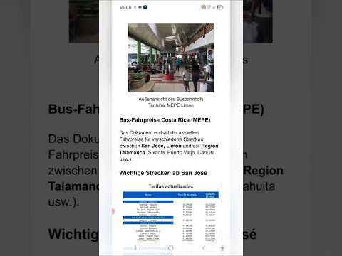LimónBus-Fahrpreise Costa Rica (MEPE) #LimónBus, #LimónBusFahrpreise , #MepePreise #LimonFahrPreise