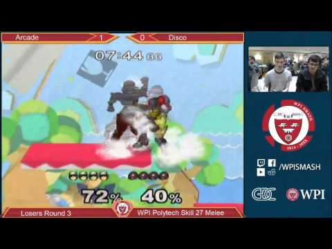 WPI PTS 27 - Arcade (Falcon) vs Disco (Samus) - Melee - LR3