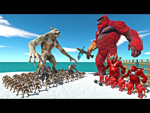 Angry Bloody Kong 2024 Evolution Cage Challenge | Mutant Werewolf Team vs Angry Kong 2024 Team -ARBS