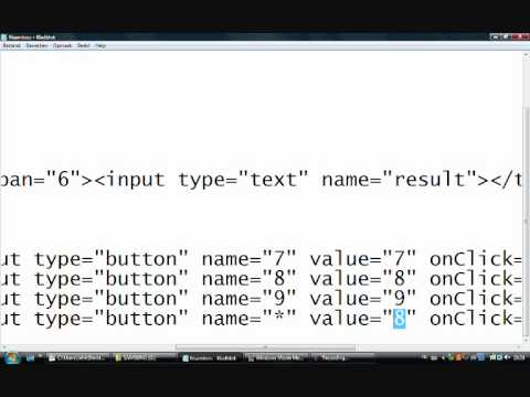 Javascript Tutorial 4 Calculator