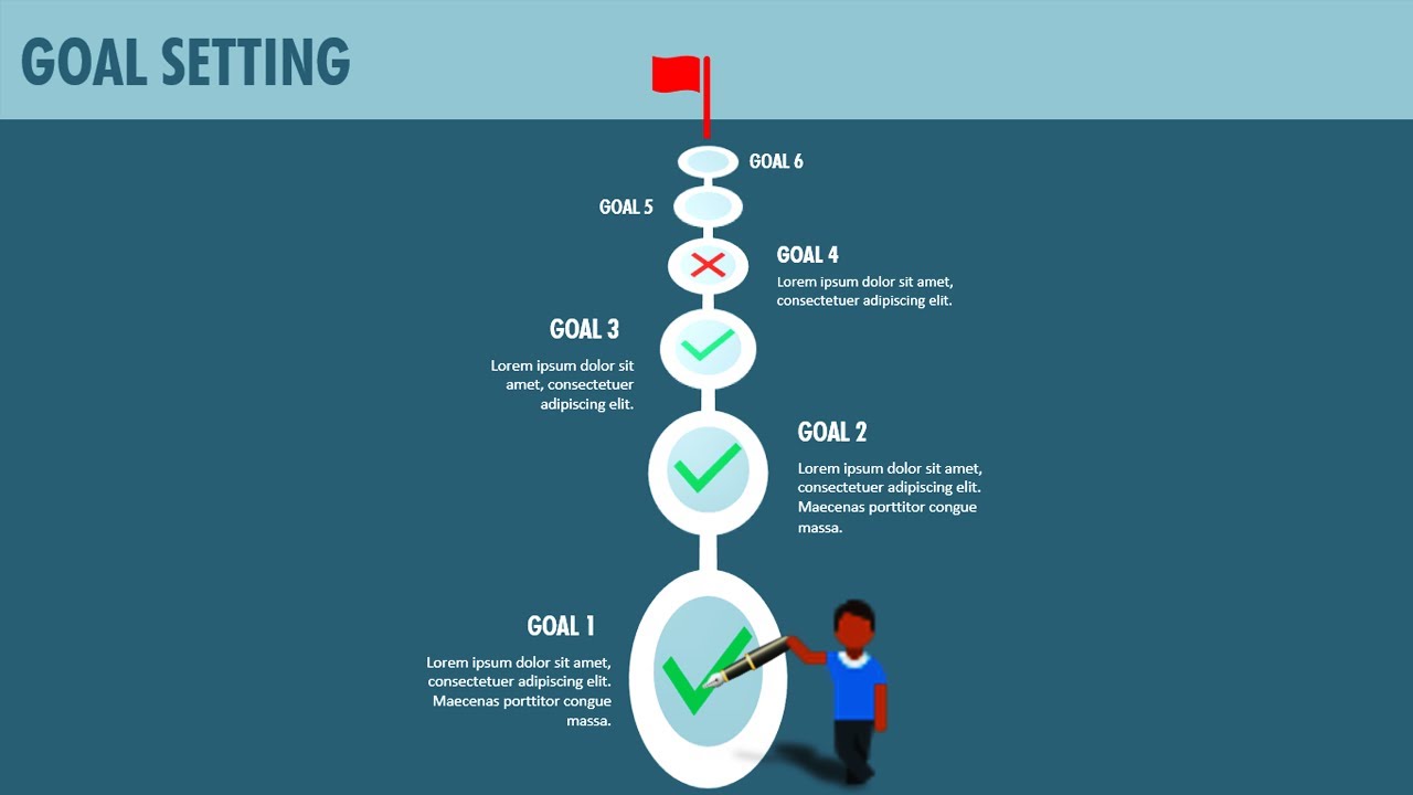 Goal Setting Slide in PowerPoint. Tutorial No.: 962