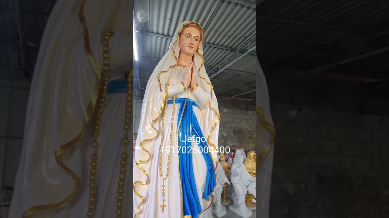 Our Lady Of Lourdes Statue Painting In Jefgo Industries +917025004400 Mother Mary Statue buy Online