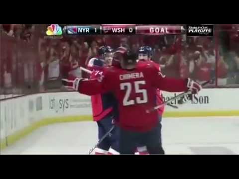 John Carlson scores off a great deke New York Rangers versus Washington Capitals Game 3 5/2/12