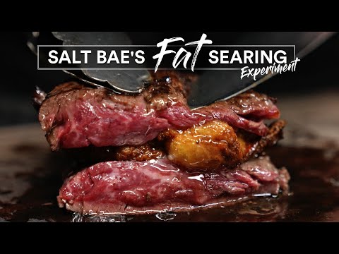 Salt Bae's HOT FAT Searing Experiment | Guga Foods