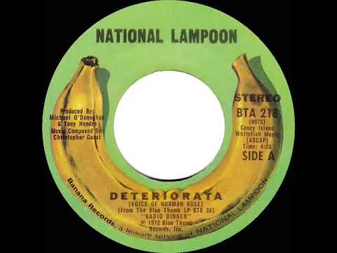 1972 National Lampoon - Deteriorata (Norman Rose, narrator / Melissa Manchester, vocal)