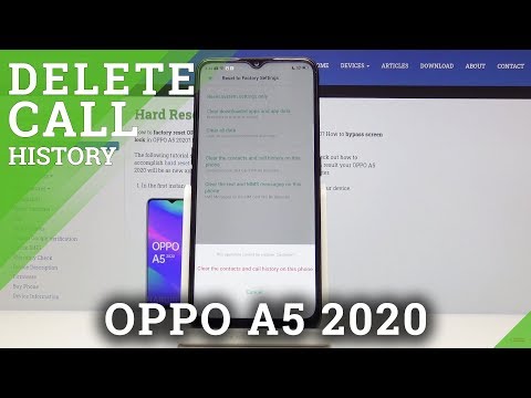 How to Clear Contacts and Calling History in OPPO A5 2020
