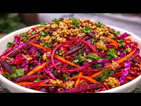 Vitamin bomb: healthy detox salad in 5 minutes for beauty and easy weight loss.