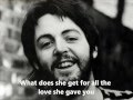 Paul McCartney -Daytime and nighttime sufferin/Lyrics