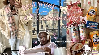 UNI DIARIES 🎧| first year of uni, productive mornings, studying in cafes, meeting friends & more