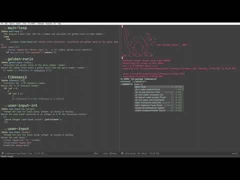 Common Lisp and Emacs (Sly) REPL example