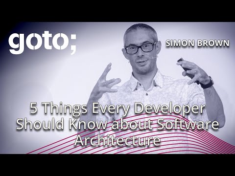 Image thumbnail for talk Five Things Every Developer Should Know about Software Architecture