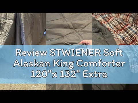 Review STWIENER Soft Alaskan King Comforter 120"x 132" Extra Large Lightweight Quilted Down Alternat