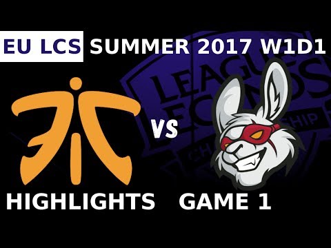 FNC vs MSF | Game 1 | HIGHLIGHTS | EU LCS W1D1 SUMMER 2017 | Fnatic vs Misfits