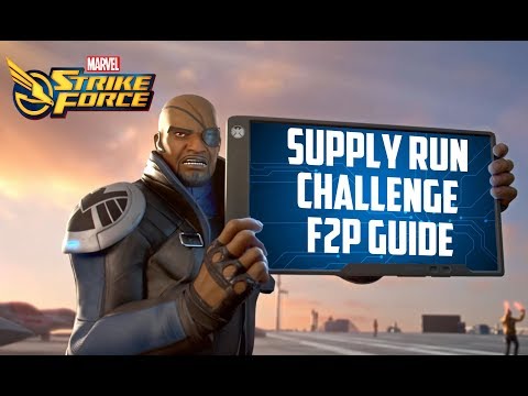 How to beat Tier 8 Medical Supply Run Challenge with F2P team - Marvel Strike Force