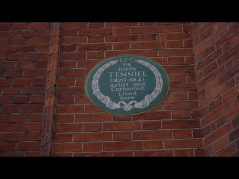 John Tenniel - Alice in Wonderland artist's green plaque finds new home in London (UK) 13/Nov/2025