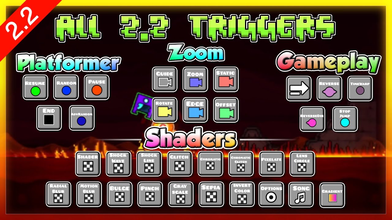 Every Single 2.2 Trigger - Geometry Dash 2.2