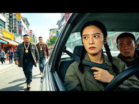 Action movie! The country girl in the car is actually an undercover policewoman in disguise!