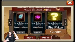 60000 Gems For Enchantment Talents BIG BOY Prize Castle Clash