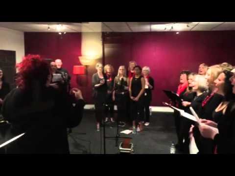 Voice to Voice choir at The Big Red Studios