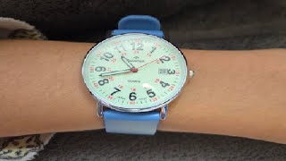 Nurse's Luminous Watch Metal case, Silicone Strap Strong Luminous dial Hands