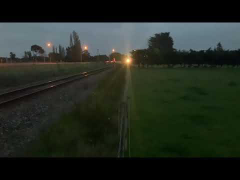 Very late night freight train