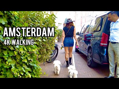 🇳🇱 4K Amsterdam City Walking Street. The Netherlands Walk Tour 2022