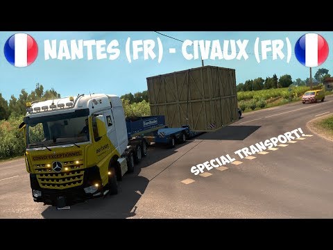 Euro Truck Simulator 2 Special transport DLC | Nantes (FR) - Civaux (FR) (Timelapse)