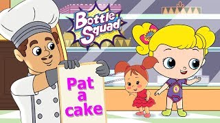 Pat A Cake Nursery Song | Bottle Squad Rhyme | Superhero Babies