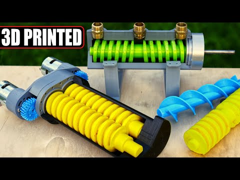 3D Printed Screw Pump - 3 Different Way