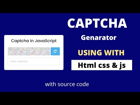 Create Custom Captcha Using Html Css Javascript Captcha Generator Js 2022 Devcraw Coding