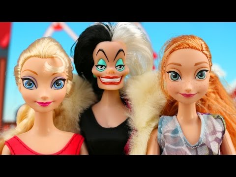 Frozen Anna y Elsa el Secuestro de su Perrito por Disney Villana Cruella De Vil.  AventurasJuguetes