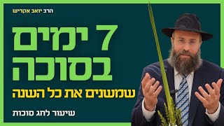 למה חג הסוכות הוא התרופה לעצבות ולפערים שבתוכך? (הרב יואב אקריש) - התמונה מוצגת ישירות מתוך אתר האינטרנט יוטיוב. זכויות היוצרים בתמונה שייכות ליוצרה. קישור קרדיט למקור התוכן נמצא בתוך דף הסרטון