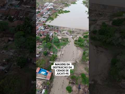 Jucati, no Agreste de Pernambuco, após chuvas intensas atingirem a região