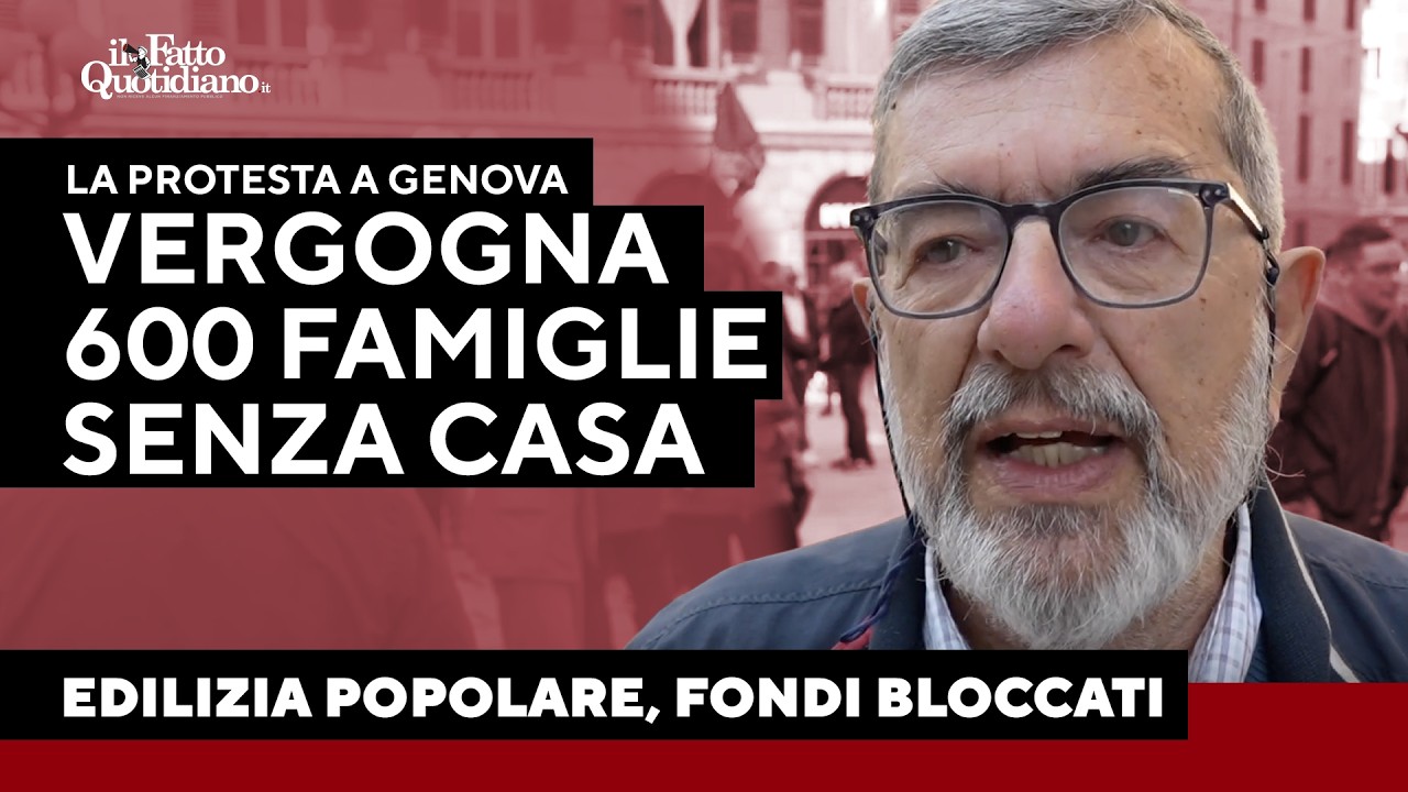 Soldi per l'edilizia popolare bloccati per il riarmo: "Vergogna, a Genova 600 famiglie senza casa"