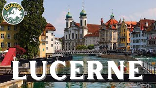 🇨🇭Lucerne, Switzerland - ❤️ The Most Beautiful Cities in the World - 4K HDR ☀️ Walking Tour