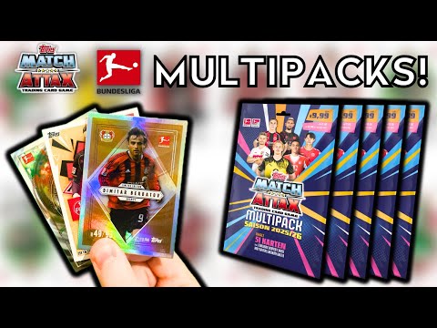 RARE NUMBERED PARALLEL & AQUARELLE! | TOPPS MATCH ATTAX BUNDESLIGA 2025/26 | 5X MULTIPACK OPENING!