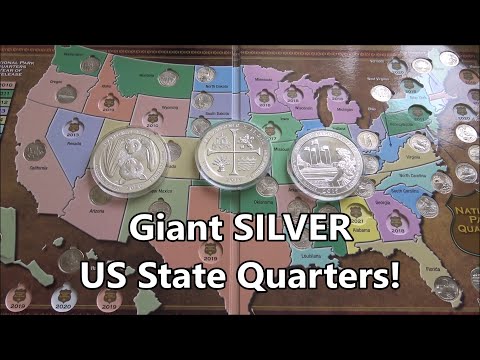 Giant Silver US Quarters - what an amazing collection!