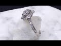 video - Flower Halo Knot Engagement Ring