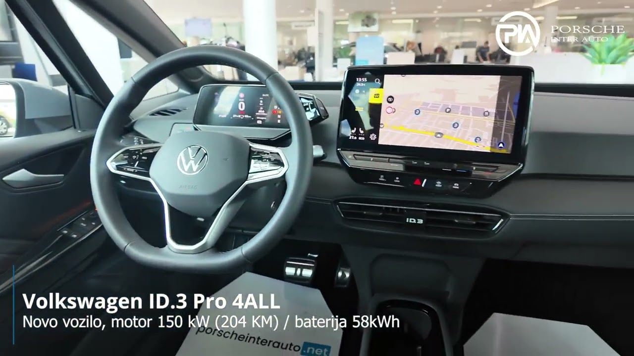 Volkswagen ID.3 Pro 4ALL  motor 150 kW baterija 58 kWh