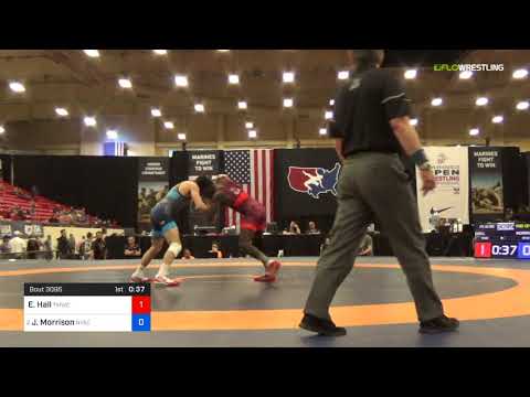 2018 Marine Corps US Open/Senior Men's Freestyle 61 Rnd Of 16 - Earl Hall (TMWC) Vs. Jon Morrison