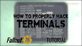 How To Hack Terminals in Fallout 76, The Easy Way