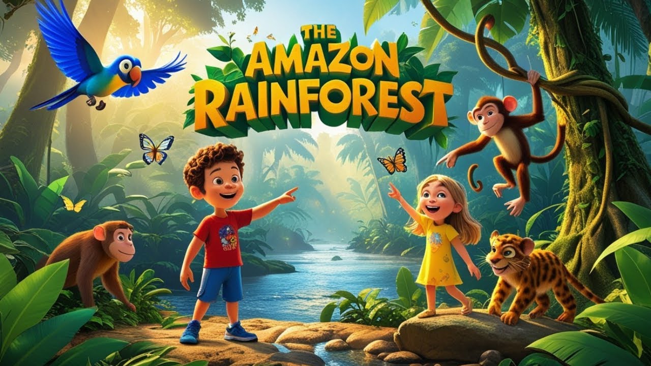 Amazon Rainforest Wonders! 🌳🦋 Catchy Educational Song