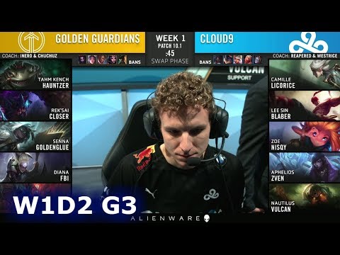 Golden Guardians vs Cloud 9 | Week 1 Day 2 S10 LCS Spring 2020 | GG vs C9 W1D2
