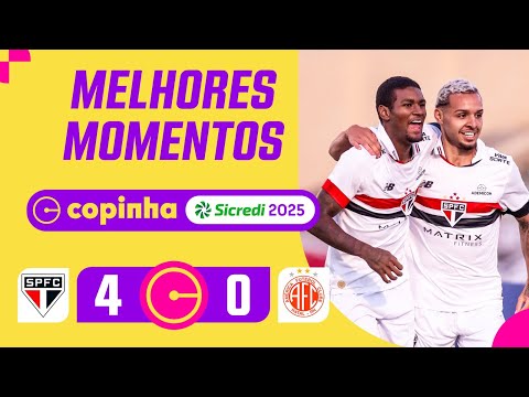 Gols e lances de São Paulo x América-RN
