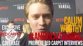 Calum Worthy interviewed at Netflix Premiere of American Vandal #NowStreaming video