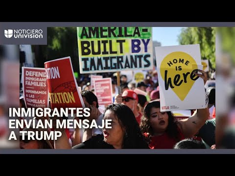 “No somos criminales, somos trabajadores”: inmigrantes se manifiestan y envían mensaje a Trump