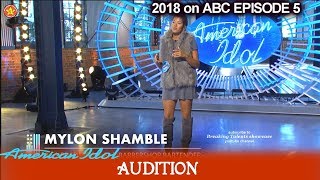 Mylon Shamble sings THE BEST &quot;Stand By Me&quot; Audition American Idol 2018 Episode 6