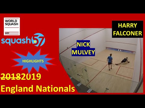 2019 England mens qtr final (highlights): NICK MULVEY v's HARRY FALCONER (Squash57)