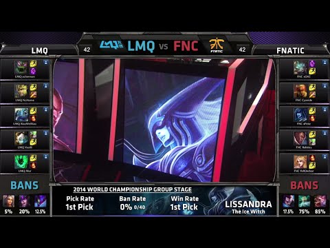 LMQ vs Fnatic | Game 2 Group C S4 LOL World Championship 2014 Day 3 | LMQ vs FNC D3G3