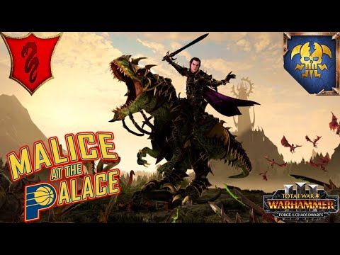 MALUS AT THE PALACE - Dark Elves vs. Chaos Dwarfs - Total War Warhammer 3